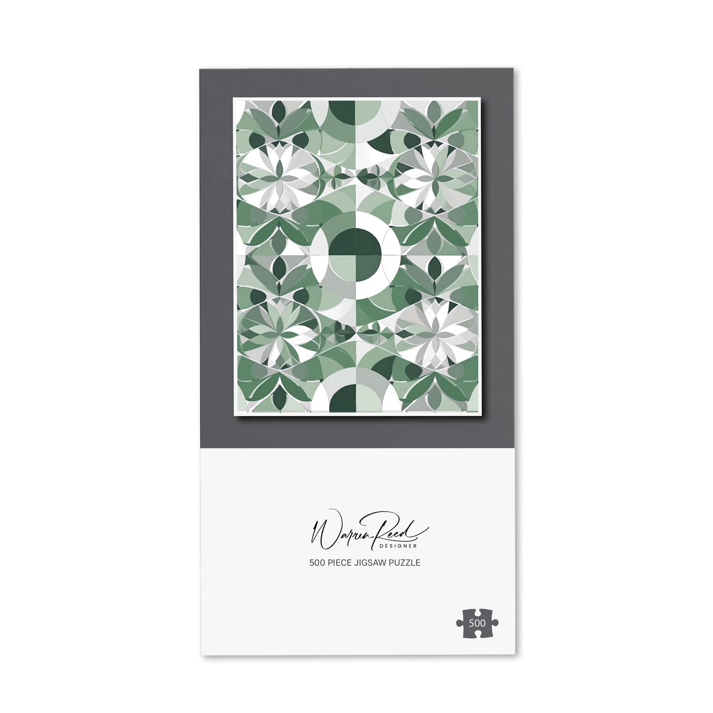 Geometric Pastel Green Jigsaw Puzzle