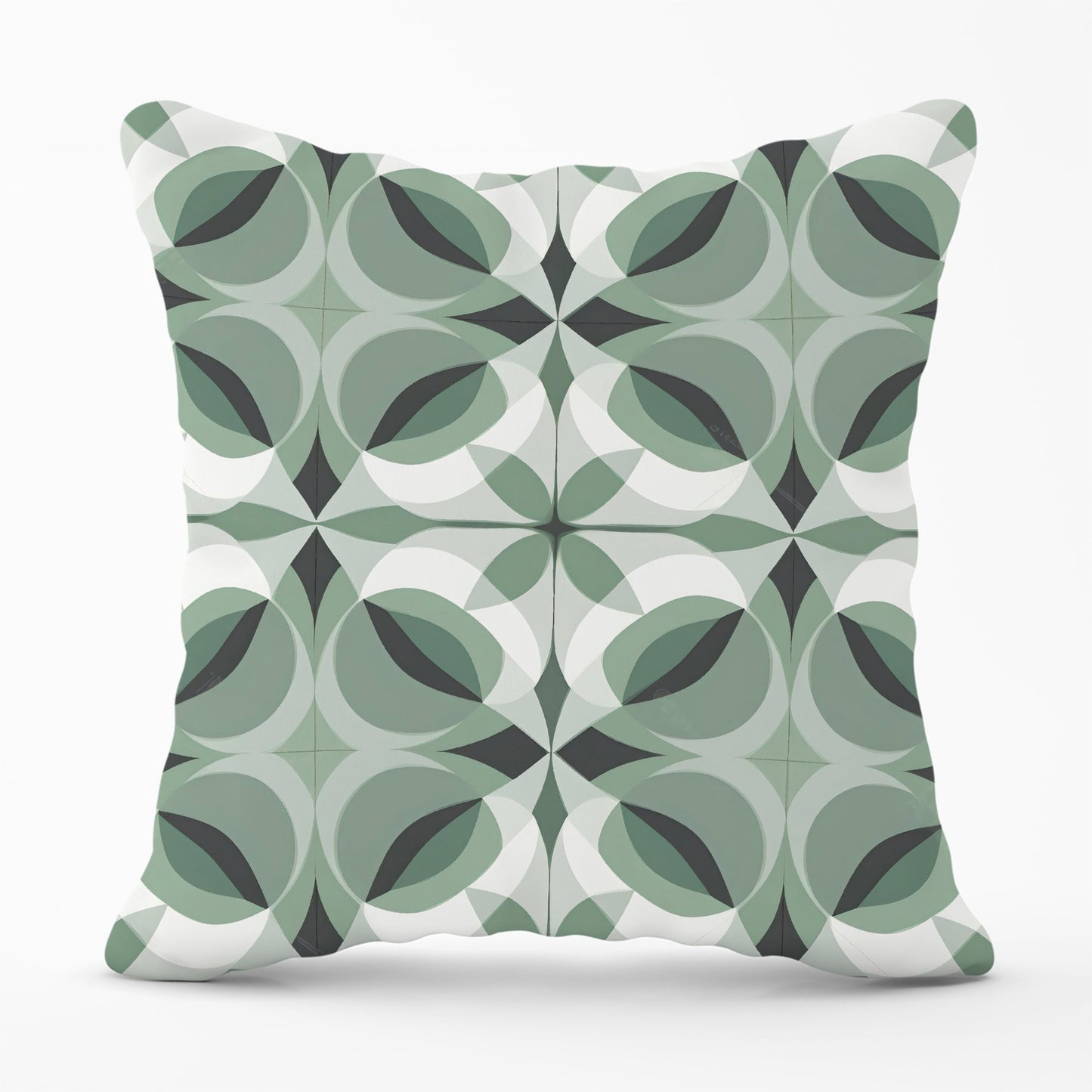 Geometric Green Grey Cushions