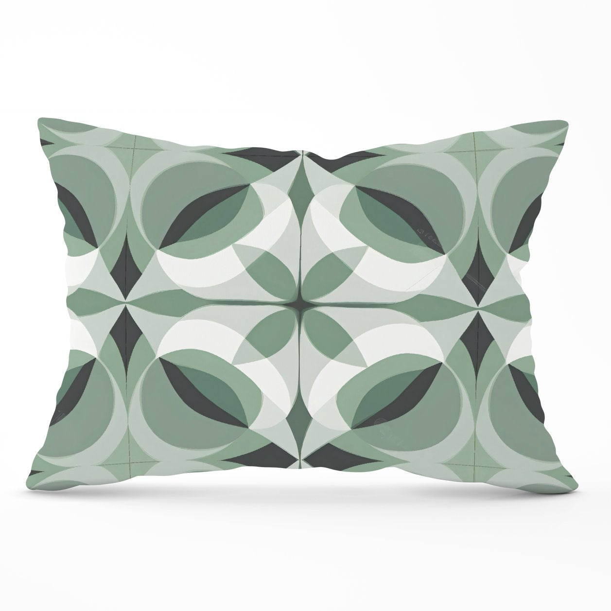 Geometric Green Grey Cushions