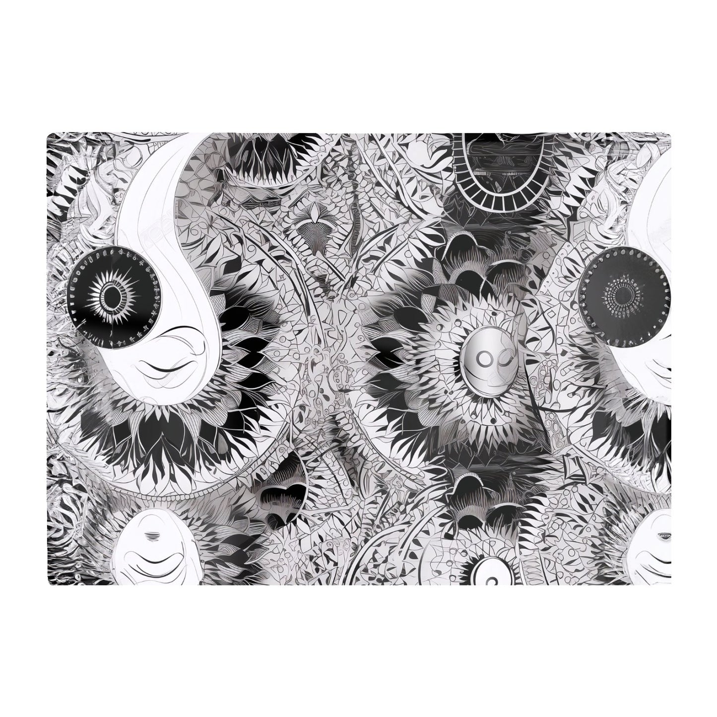 Abstract Moon And Sun Glass Chopping Board