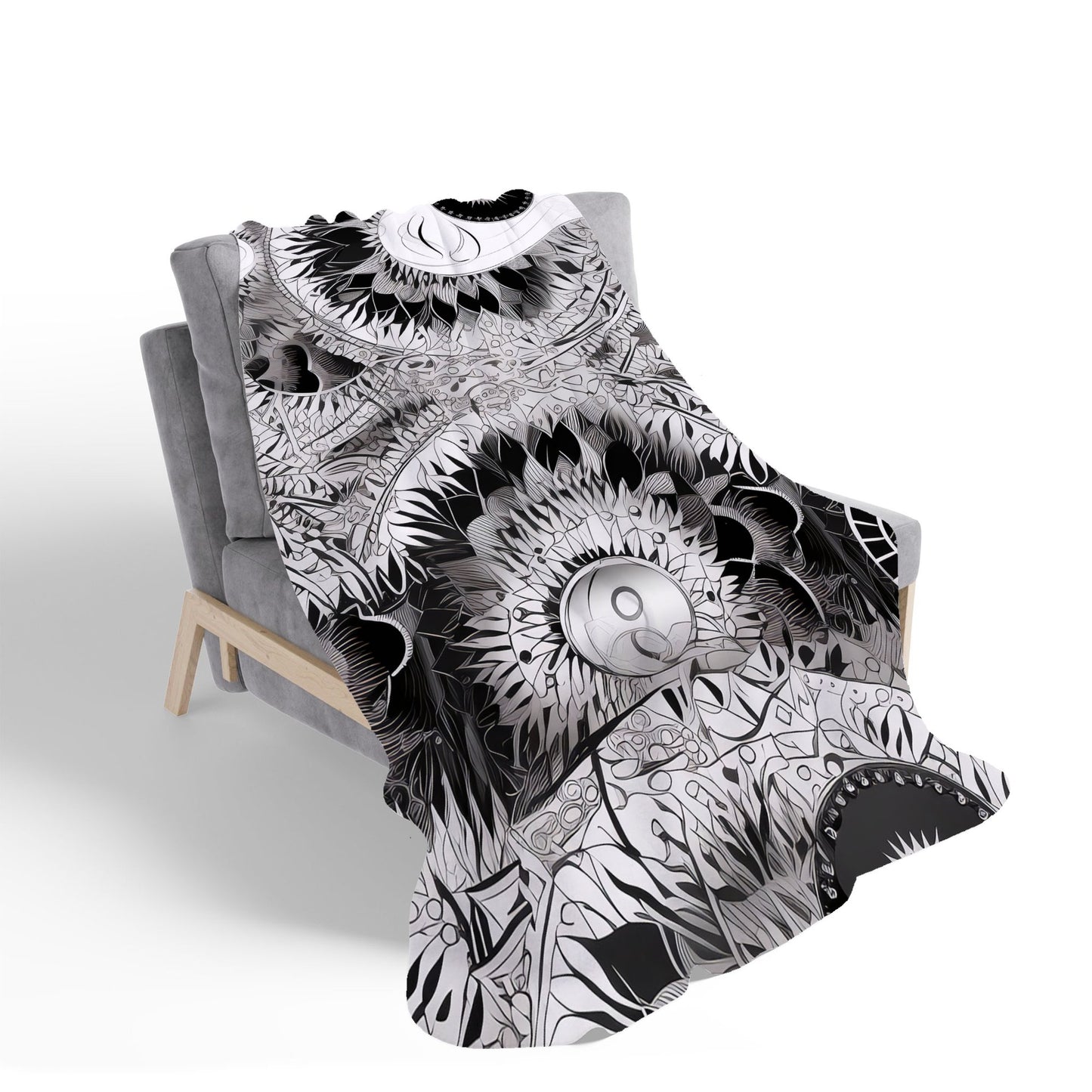 Abstract Moon and Sun Sherpa Blanket