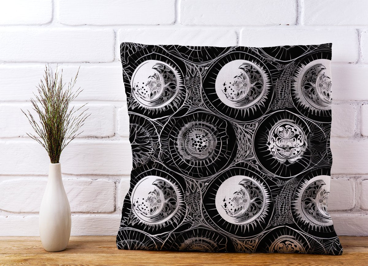 Black White Moon and Sun Cushions