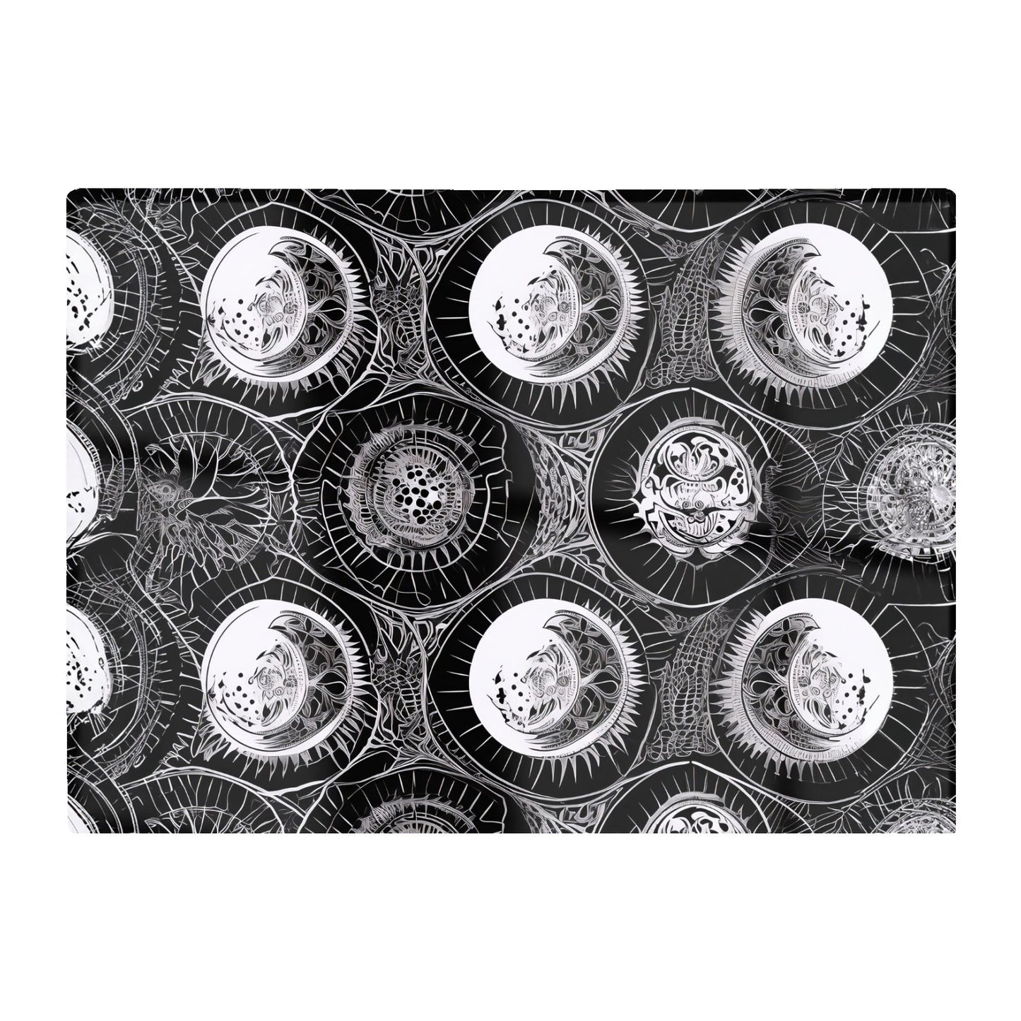 Black White Moon And Sun Glass Chopping Board
