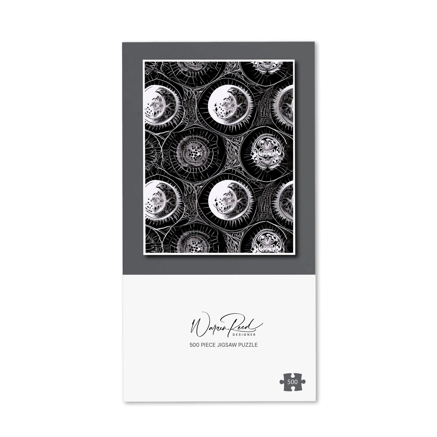 Black White Moon and Sun Jigsaw Puzzle