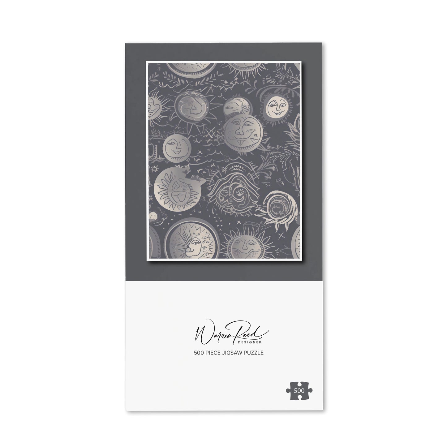 Sun and Moon in Grey Jigsaw Puzzle