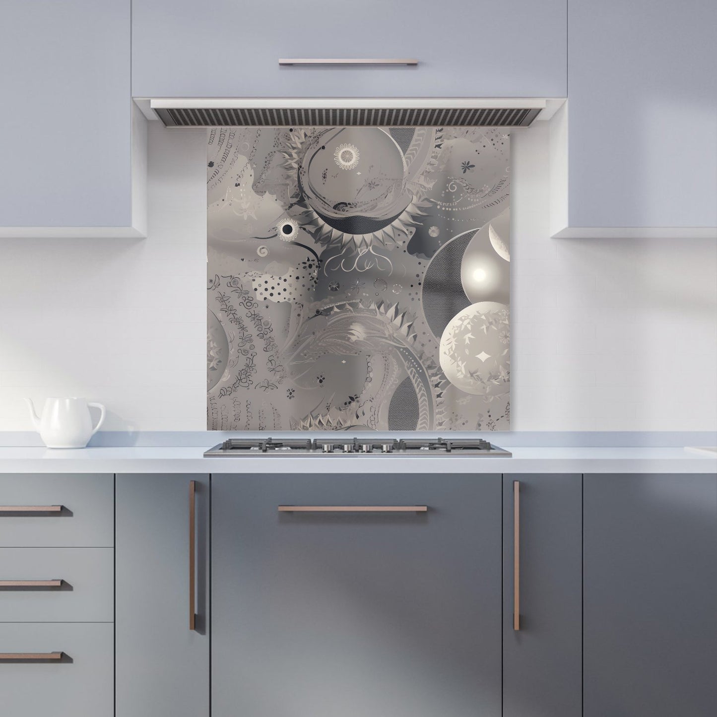 Abstract Moon Shapes Kitchen Splashback