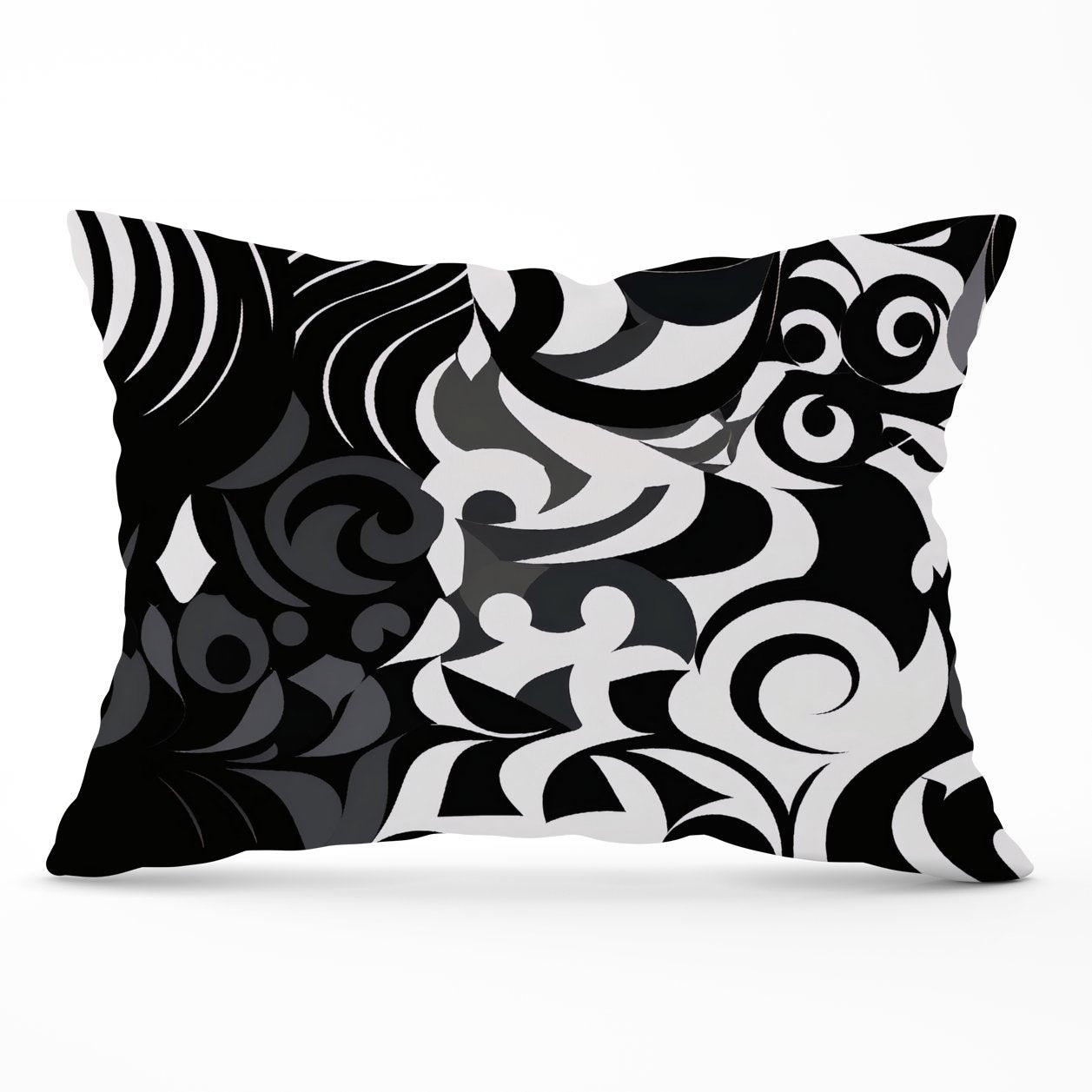 Black Grey Abstract Cushions