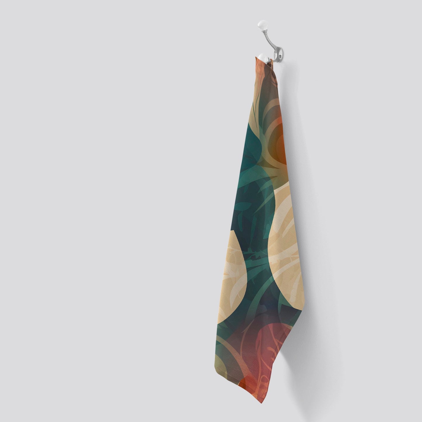 Coloured Silhouette Tea Towel
