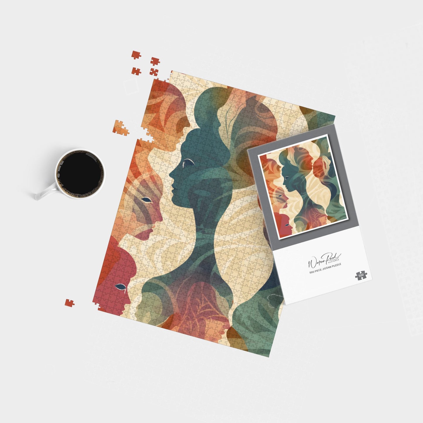 Coloured Silhouette Jigsaw Puzzle