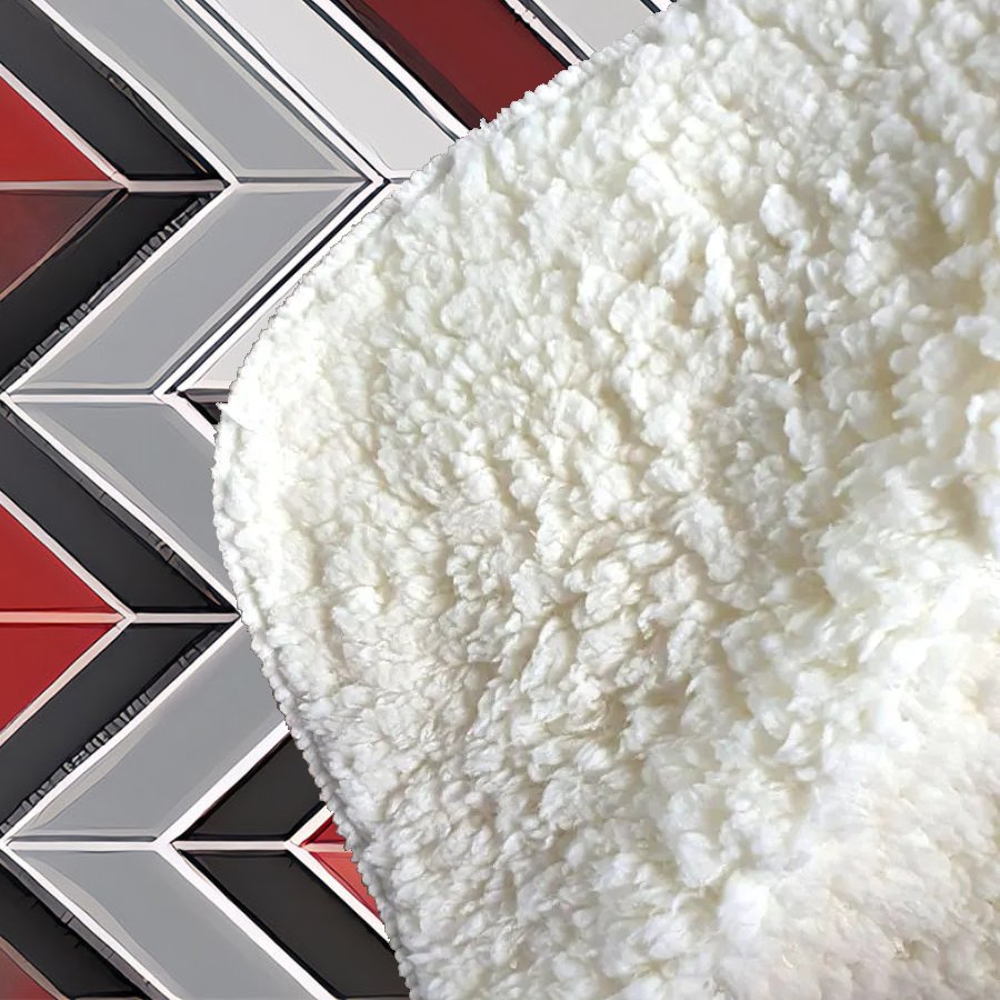 Red Grey Geometric Pattern Sherpa Blanket