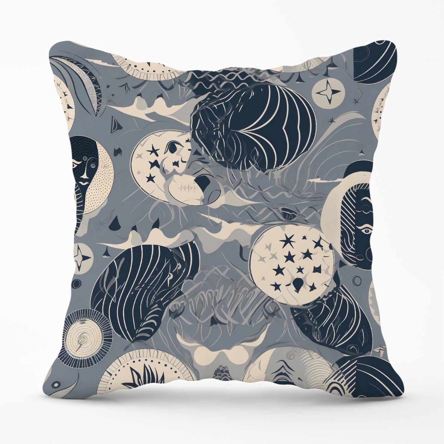 Abstract Moon and Stars Cushions