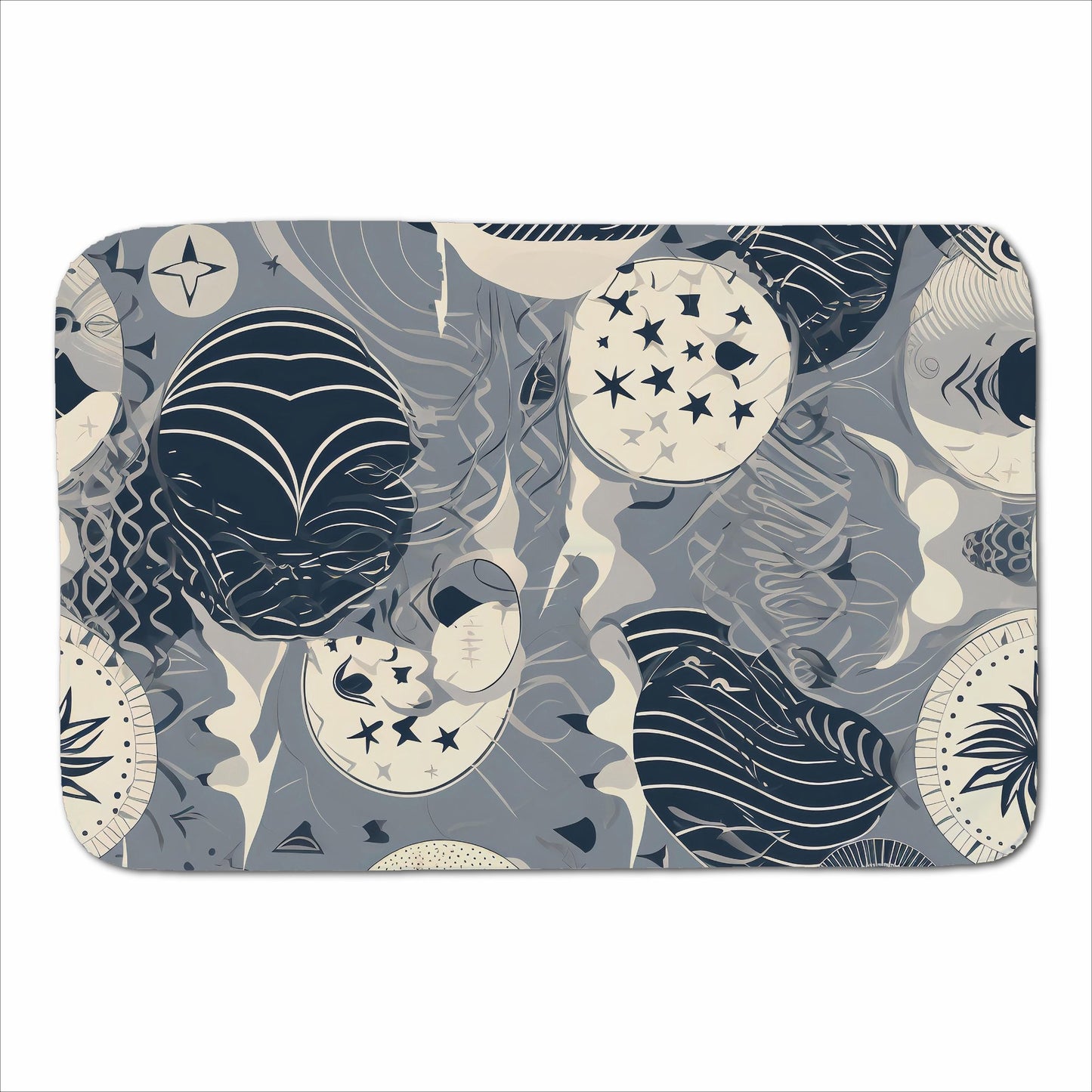 Abstract Moon and Stars Sherpa Blanket