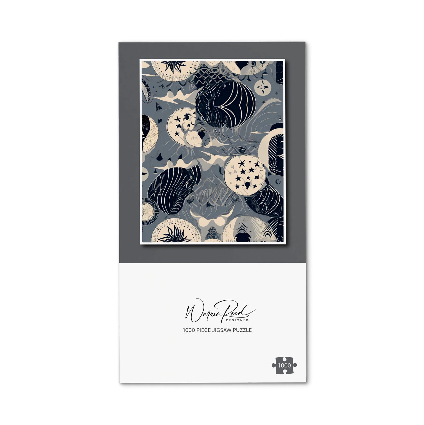 Abstract Moon and Stars Jigsaw Puzzle