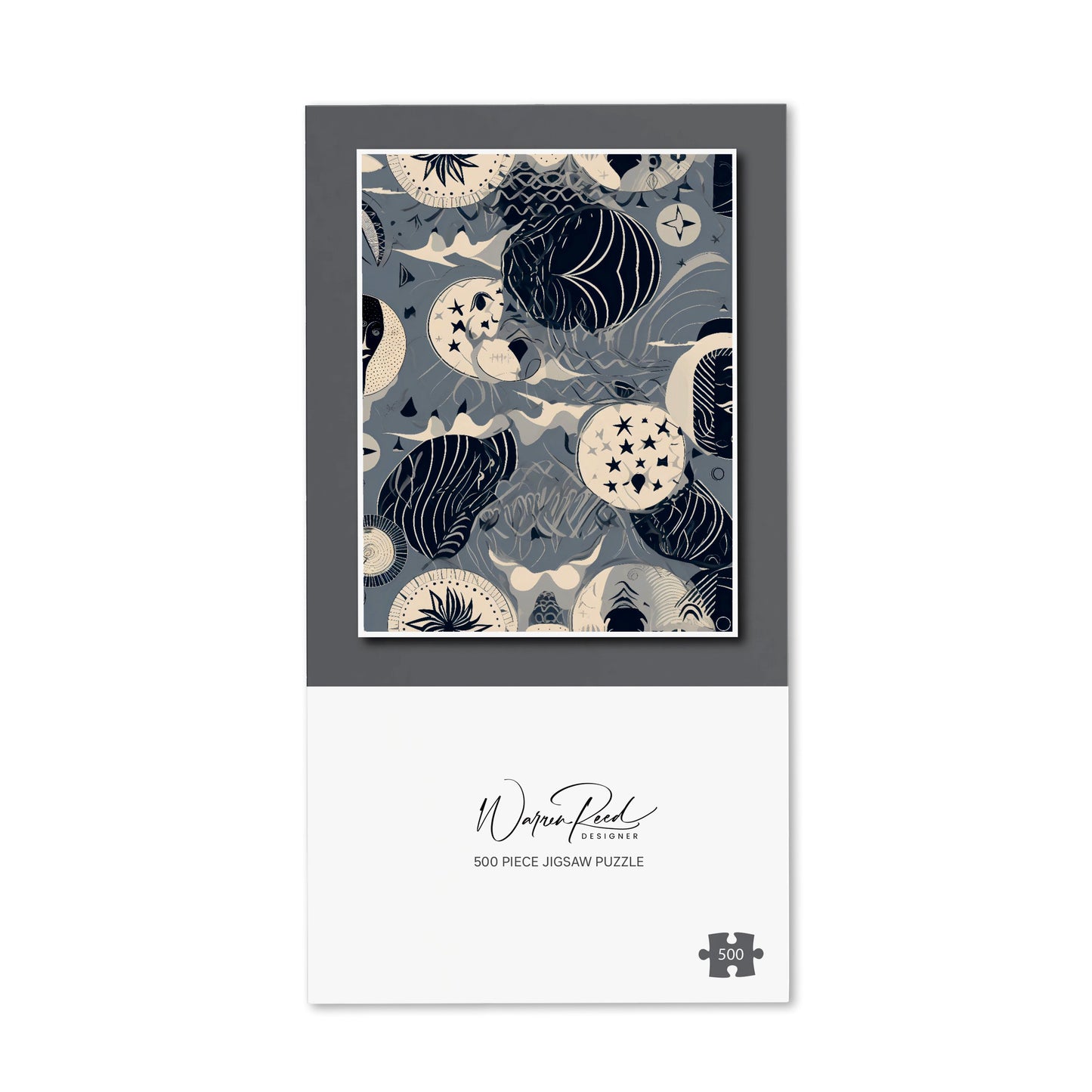 Abstract Moon and Stars Jigsaw Puzzle