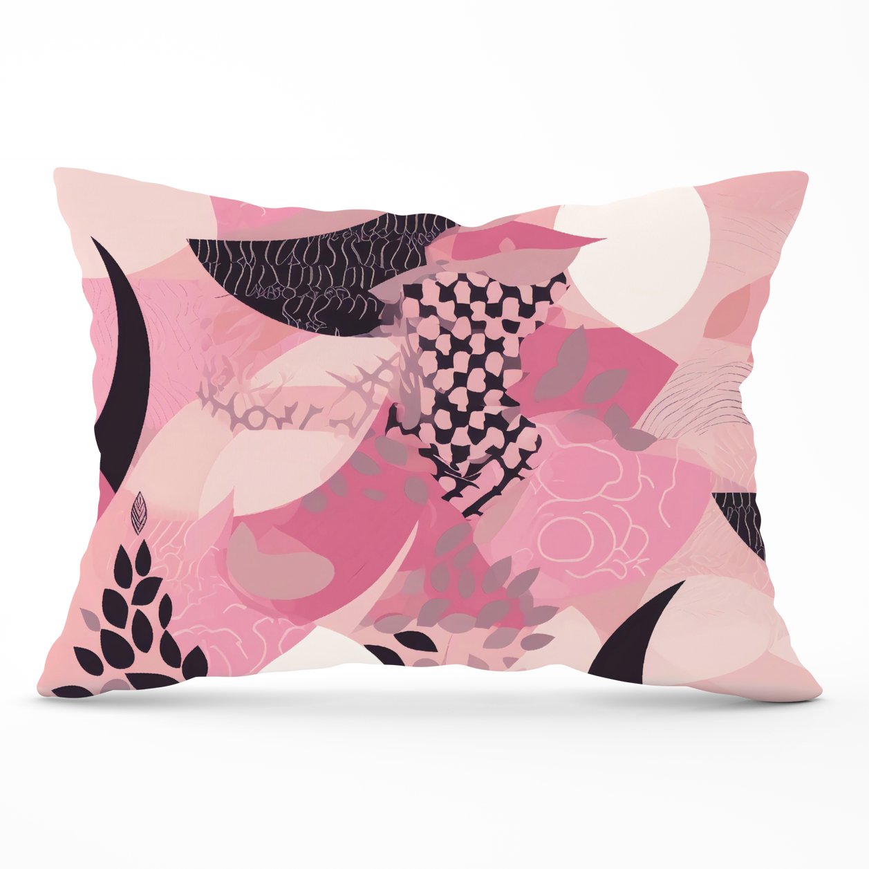 Abstract Pink Moon Pattern Cushions