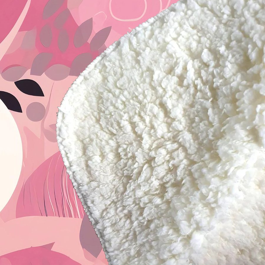 Abstract Pink Moon Pattern Sherpa Blanket