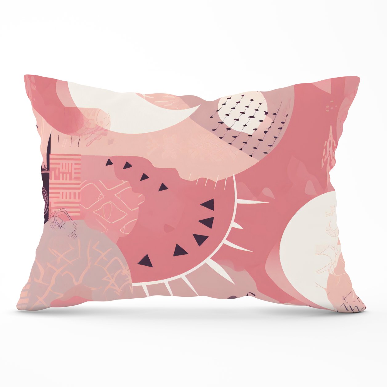 Abstract Pink White Cushions