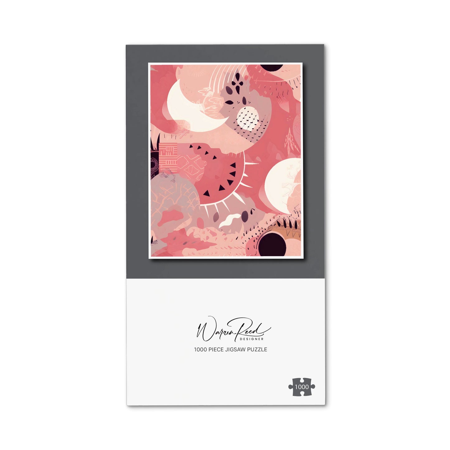 Abstract Pink White Jigsaw Puzzle