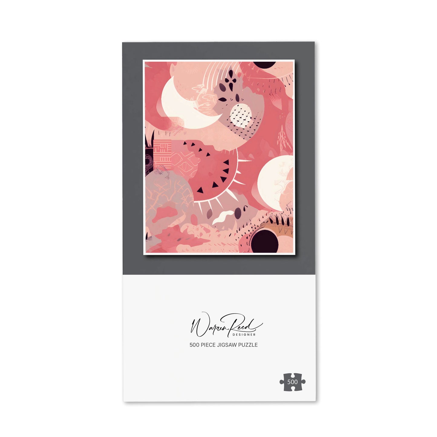 Abstract Pink White Jigsaw Puzzle