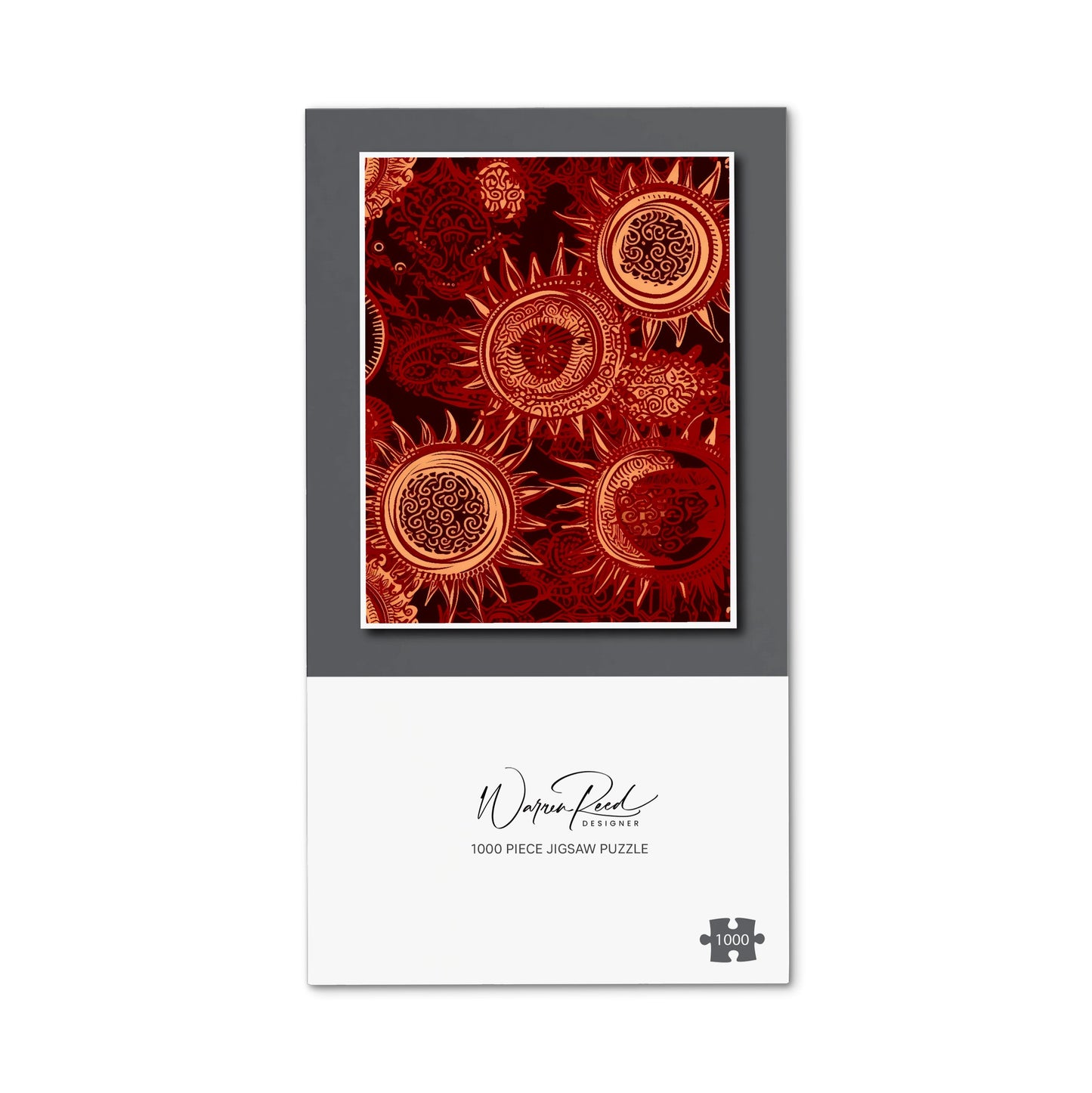 Abstract Red Moon and Sun Jigsaw Puzzle