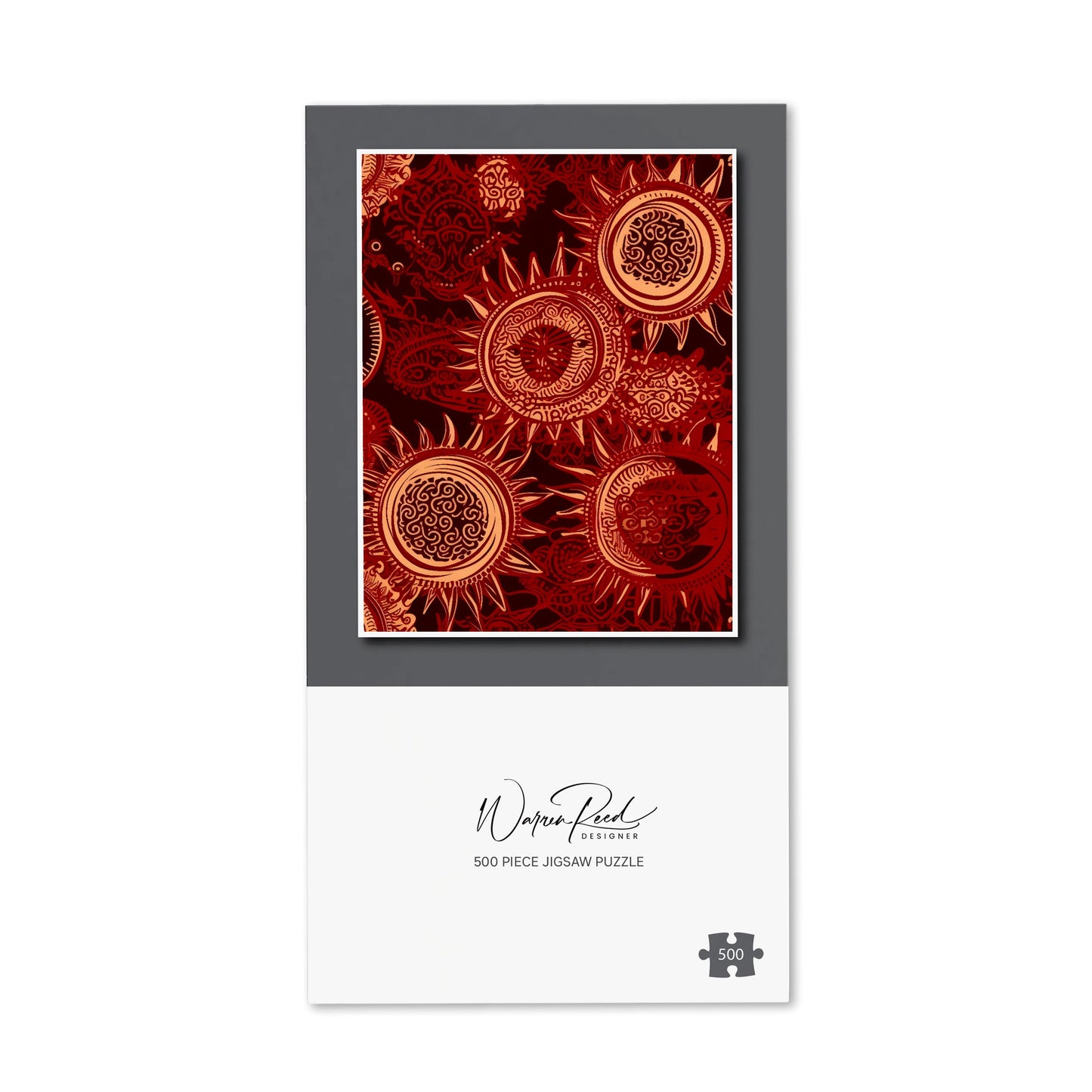 Abstract Red Moon and Sun Jigsaw Puzzle