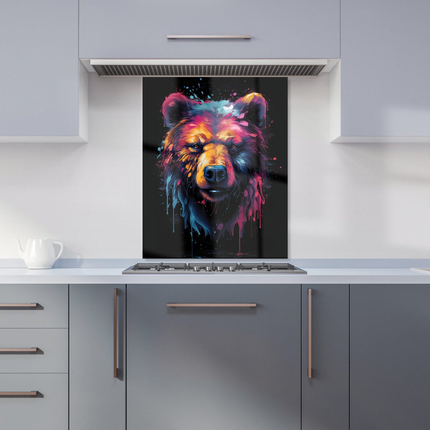 Splashart Bear Face Kitchen Splashback