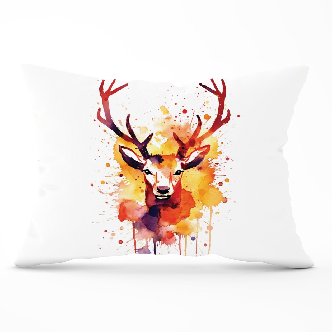 Watercolour Stag Face Cushions