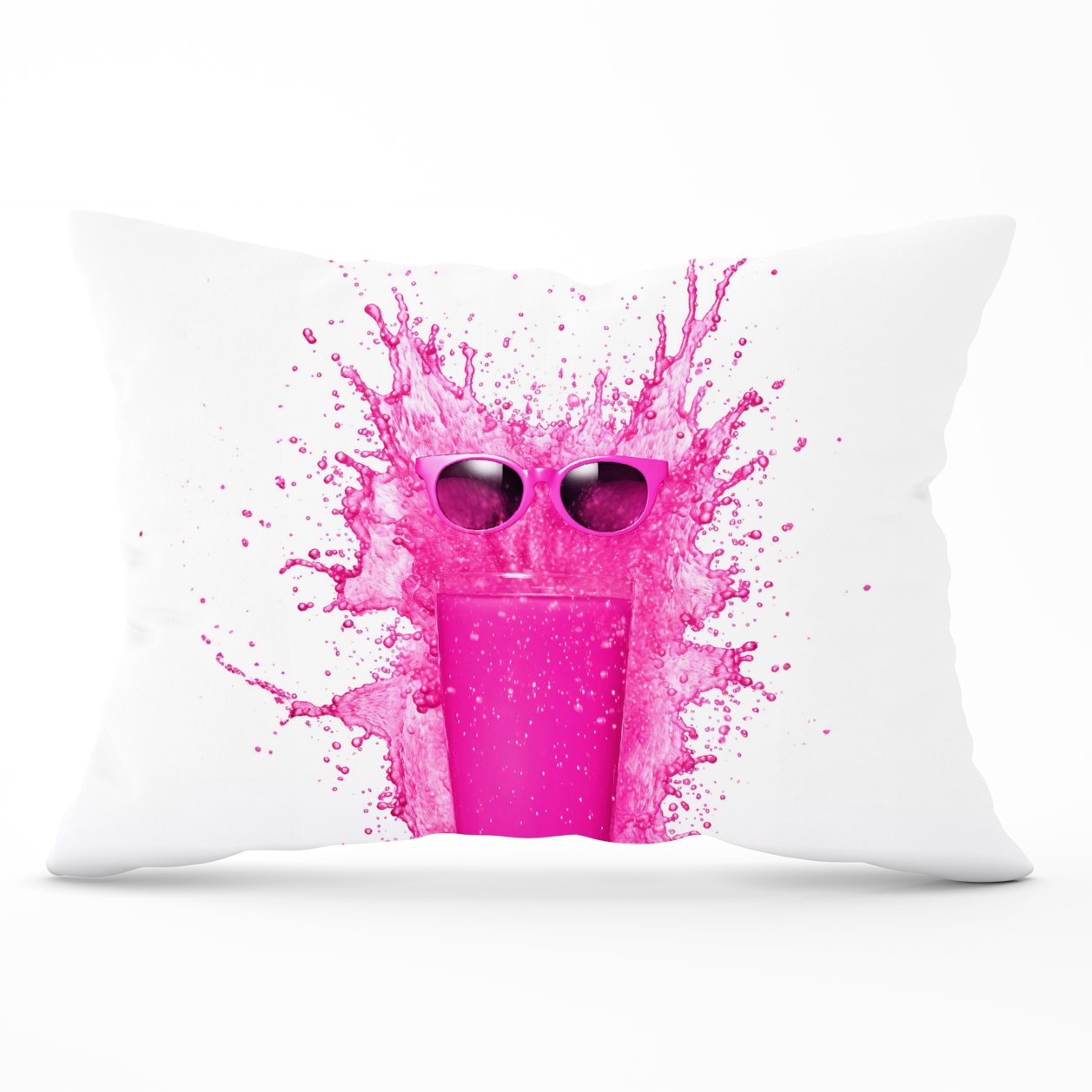 Pink Splashart Glass Cushions