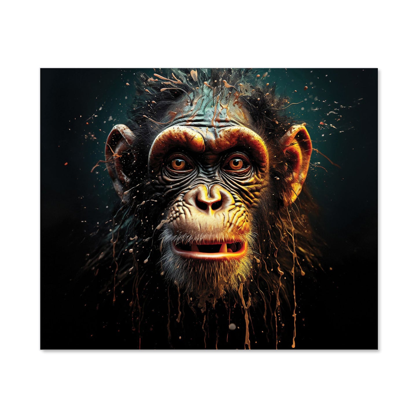 Splashart Monkey Face Kitchen Splashback