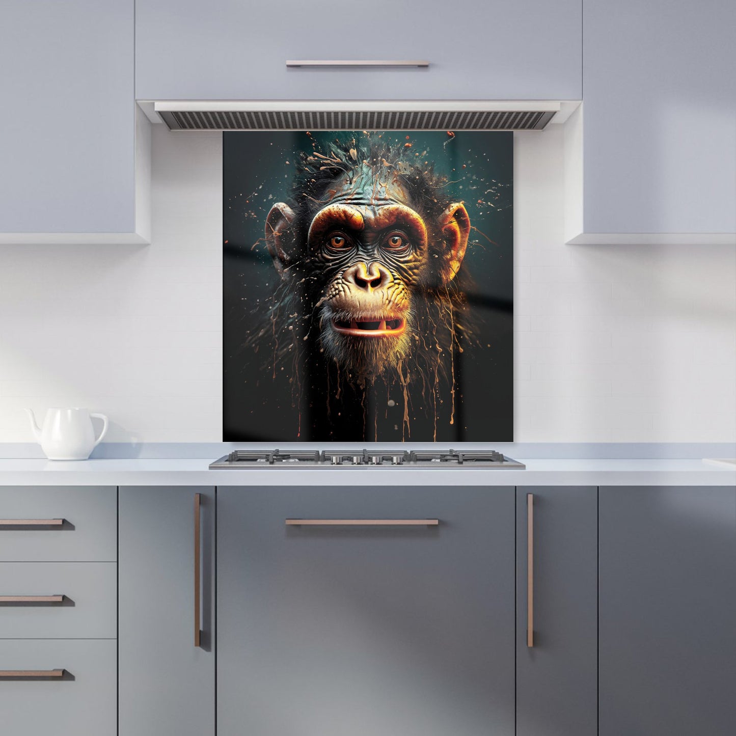 Splashart Monkey Face Kitchen Splashback
