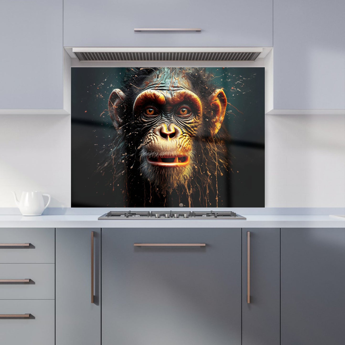 Splashart Monkey Face Kitchen Splashback