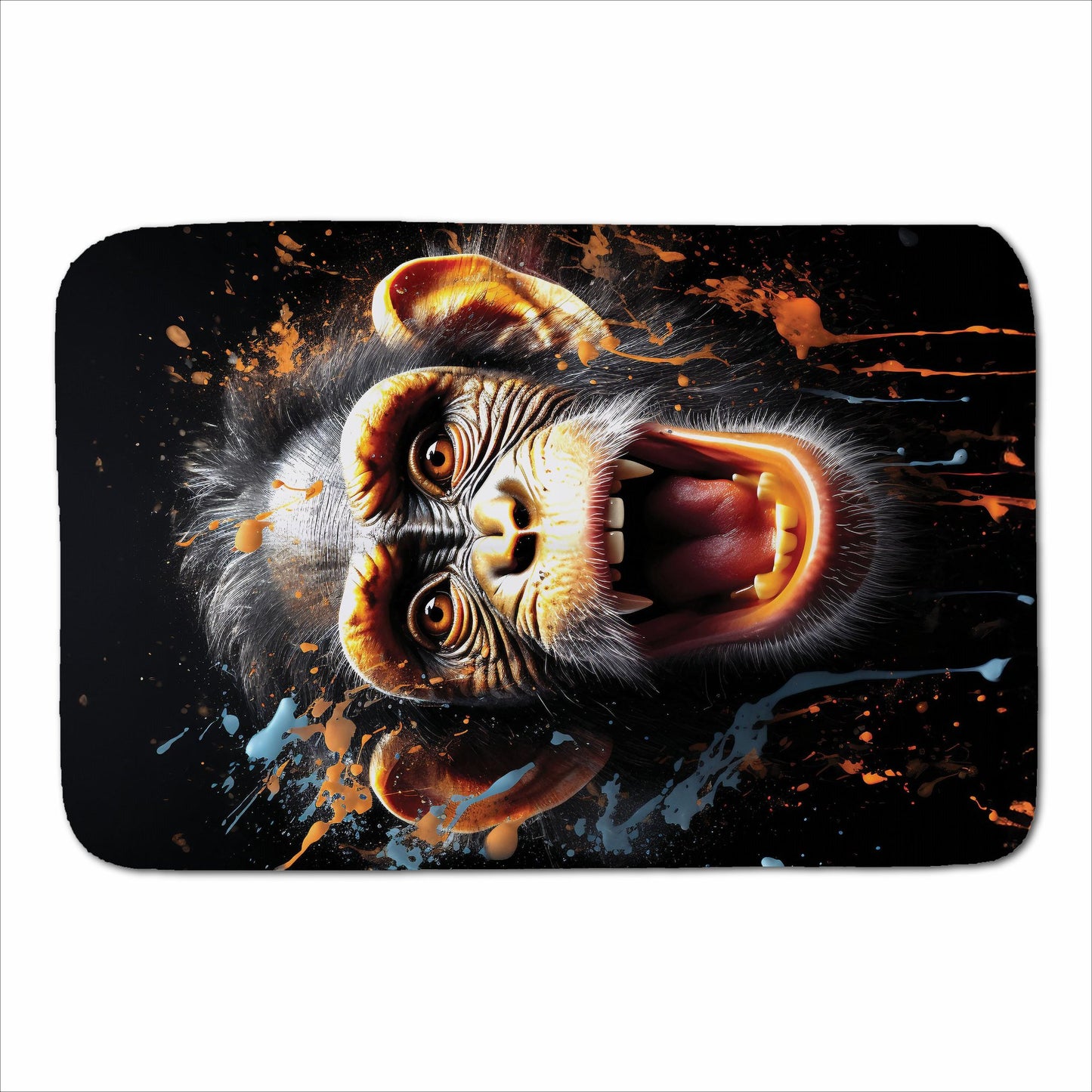Monkey Face Splashart Sherpa Blanket