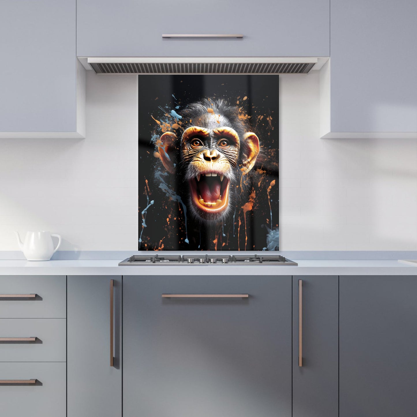 Monkey Face Splashart Kitchen Splashback