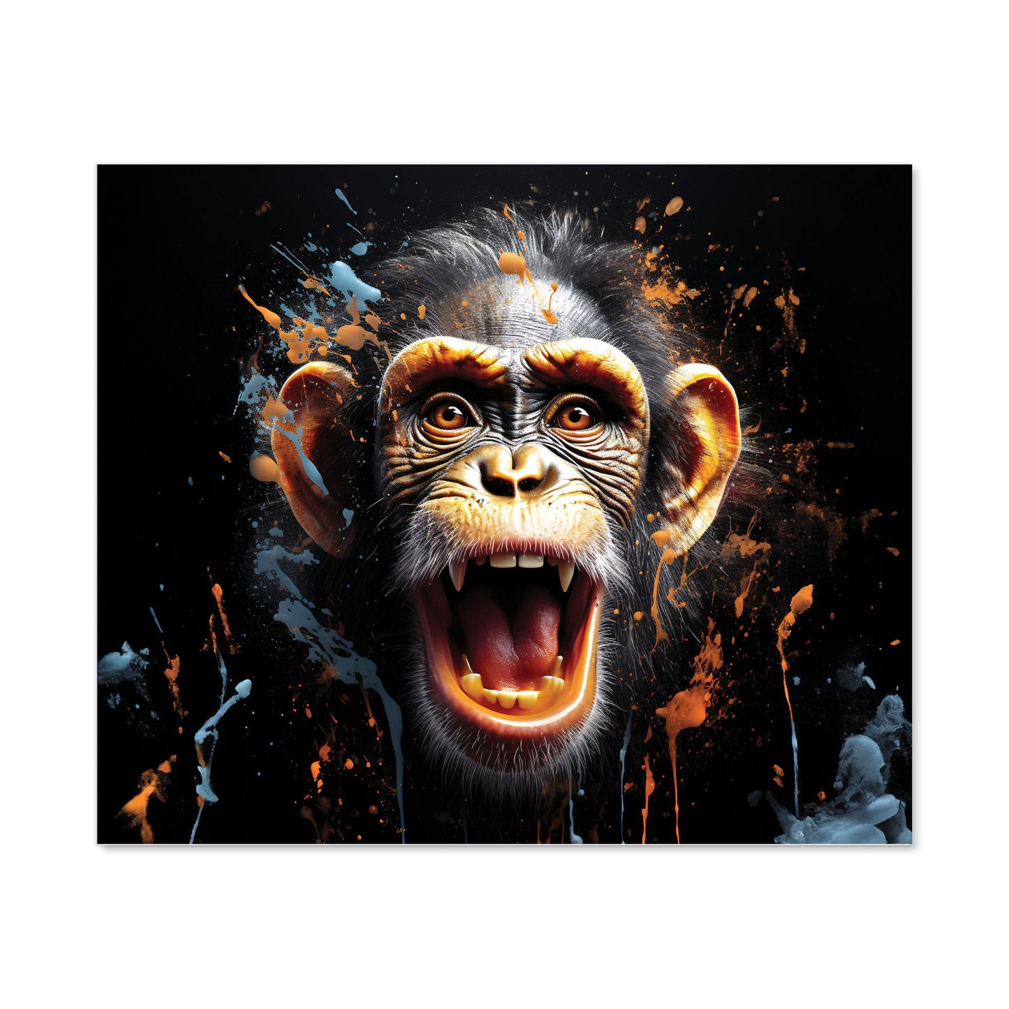 Monkey Face Splashart Kitchen Splashback