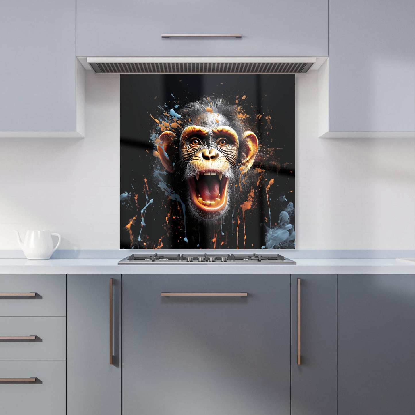 Monkey Face Splashart Kitchen Splashback