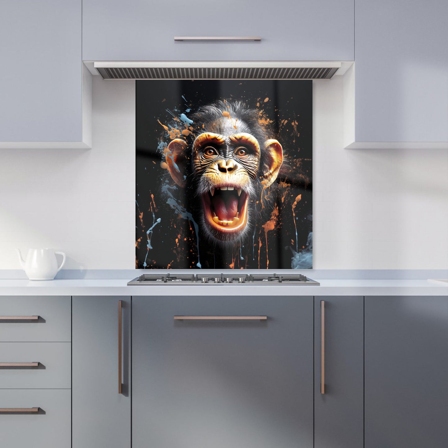 Monkey Face Splashart Kitchen Splashback
