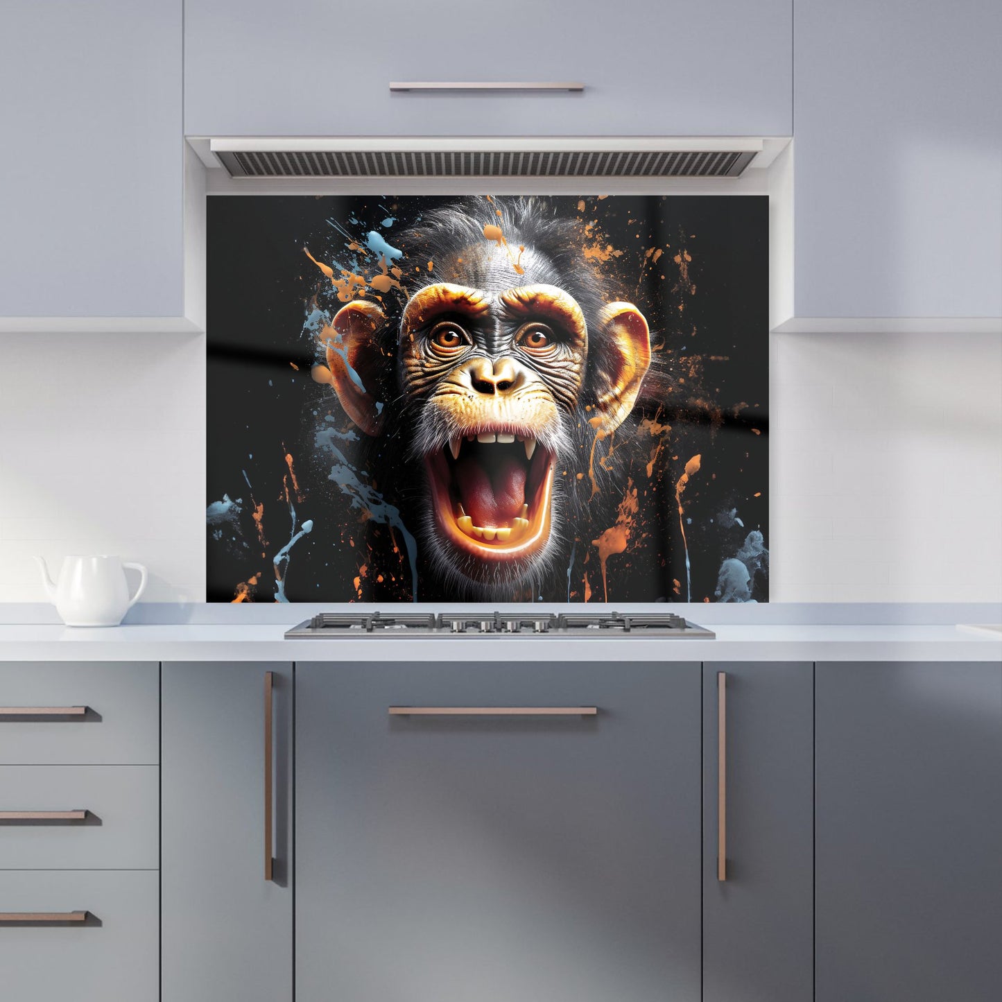 Monkey Face Splashart Kitchen Splashback