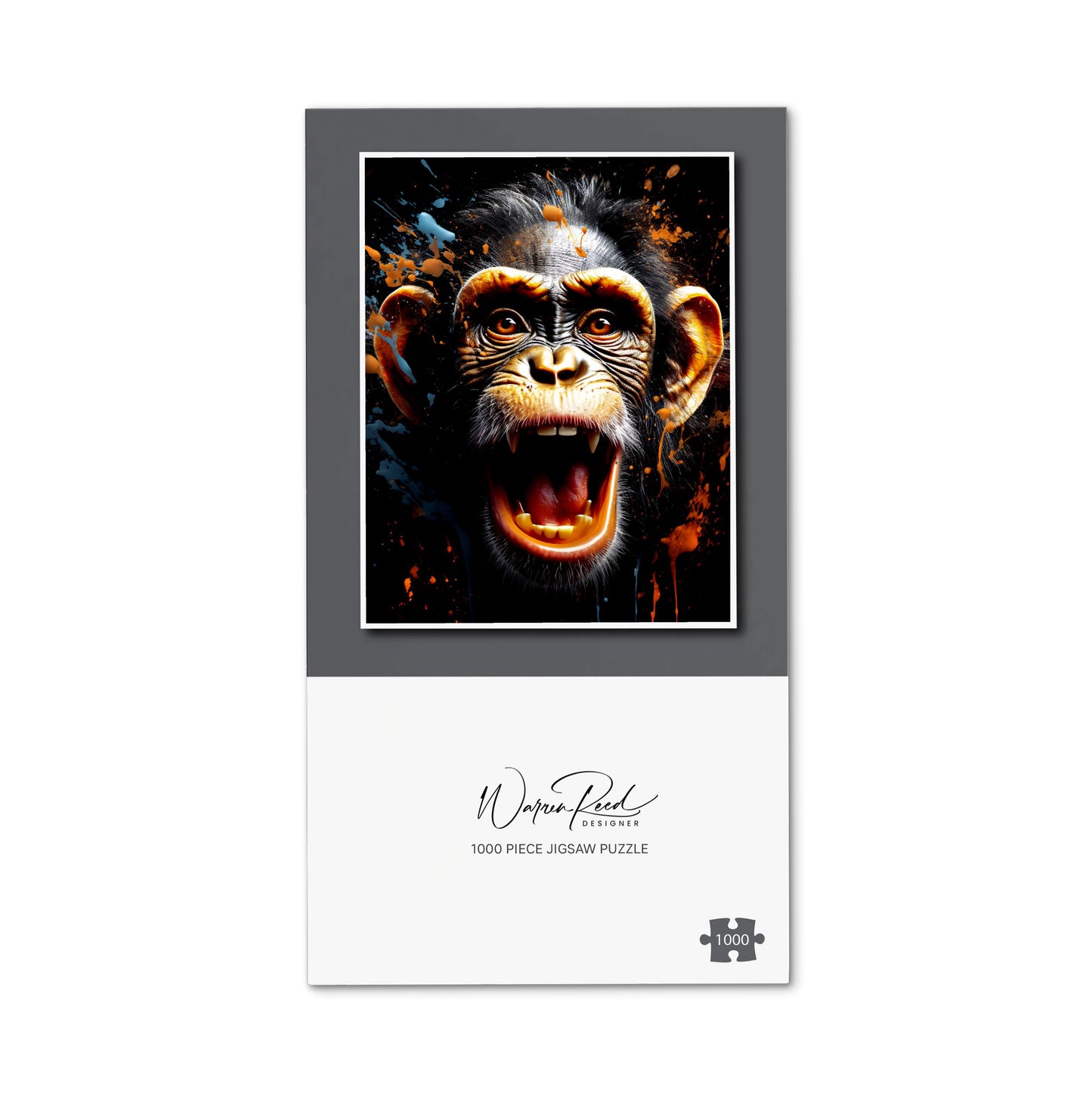 Monkey Face Splashart Jigsaw Puzzle