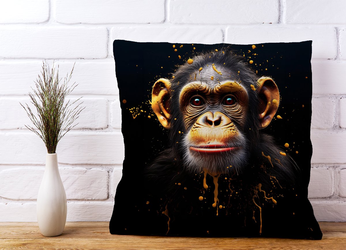 Splashart Cheeky Chimp Face Cushions