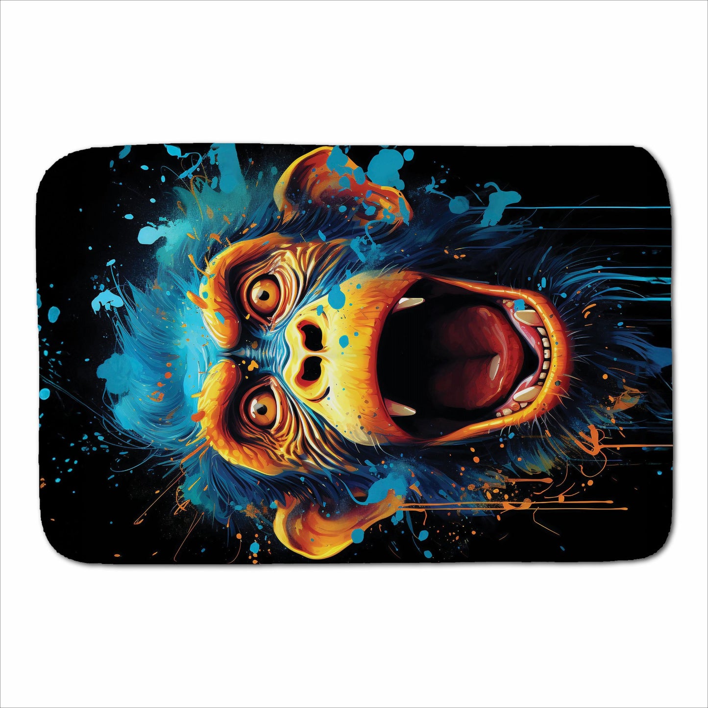 Crazy Monkey face Splashart Sherpa Blanket