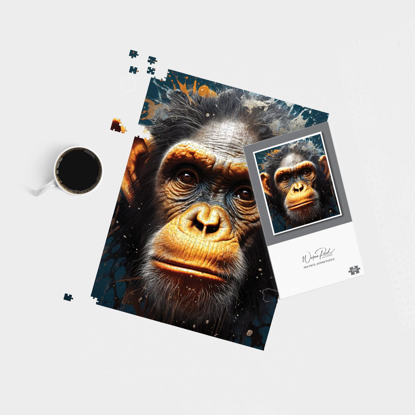 Splashart Realistic Monkey Face Jigsaw Puzzle