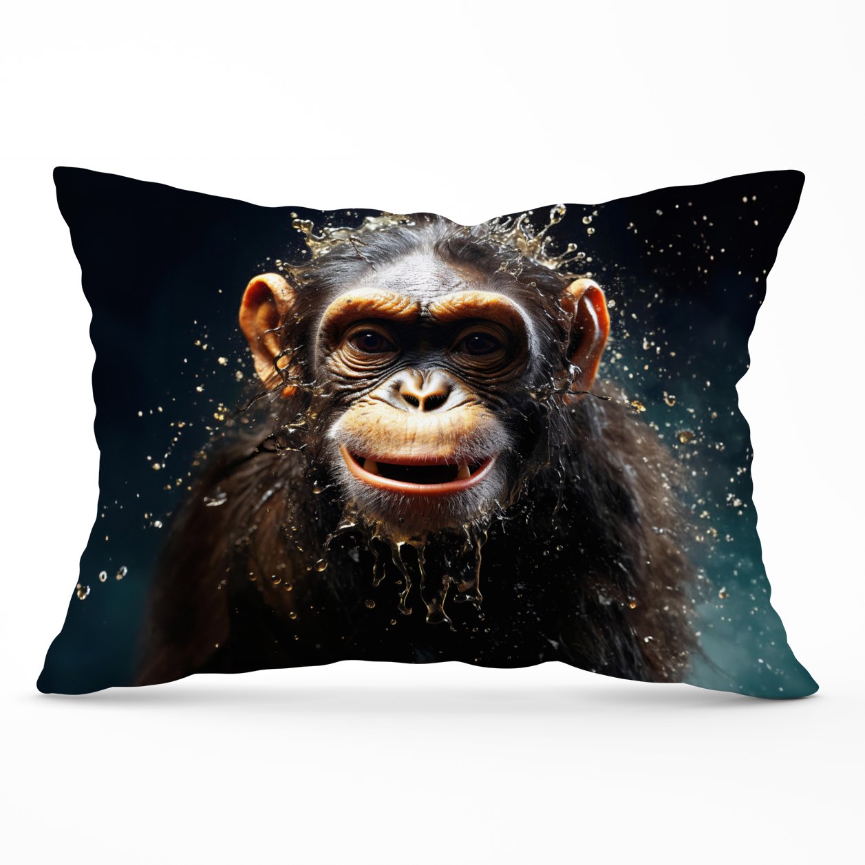 Realistic Monkey Face Splashart Cushions