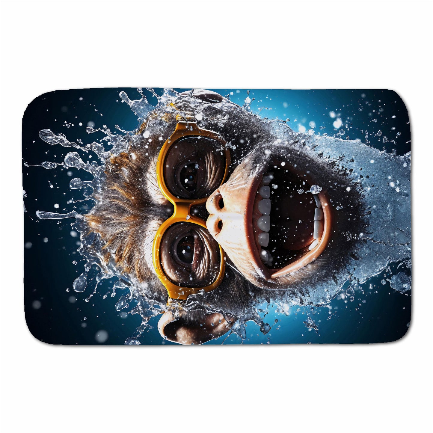 Splashart Cheeky Chimp Face With Glasses Sherpa Blanket