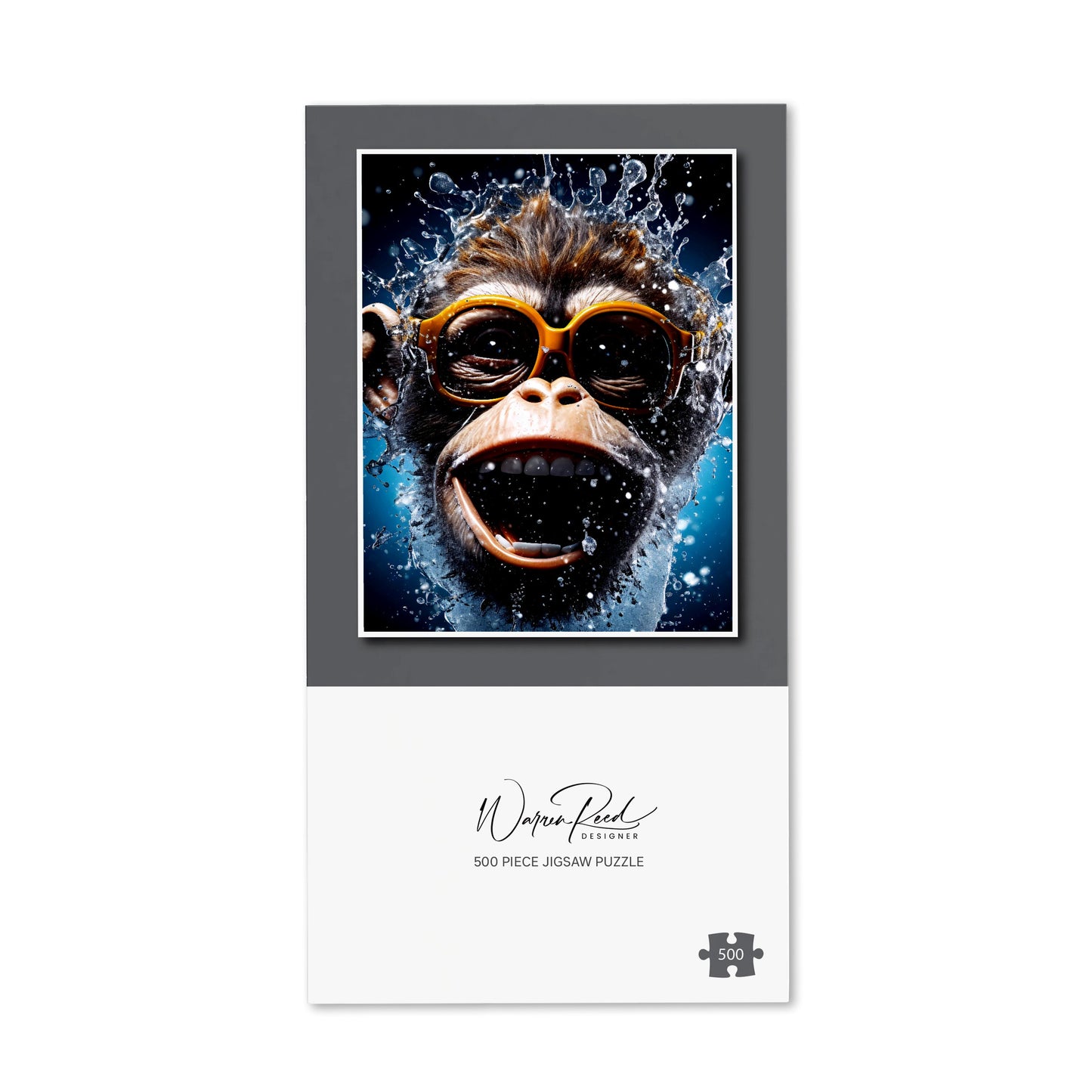 Splashart Cheeky Chimp Face With Glasses Jigsaw Puzzle