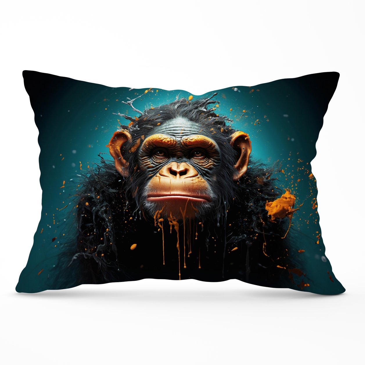 Monkey Face Splashart Blue Cushions