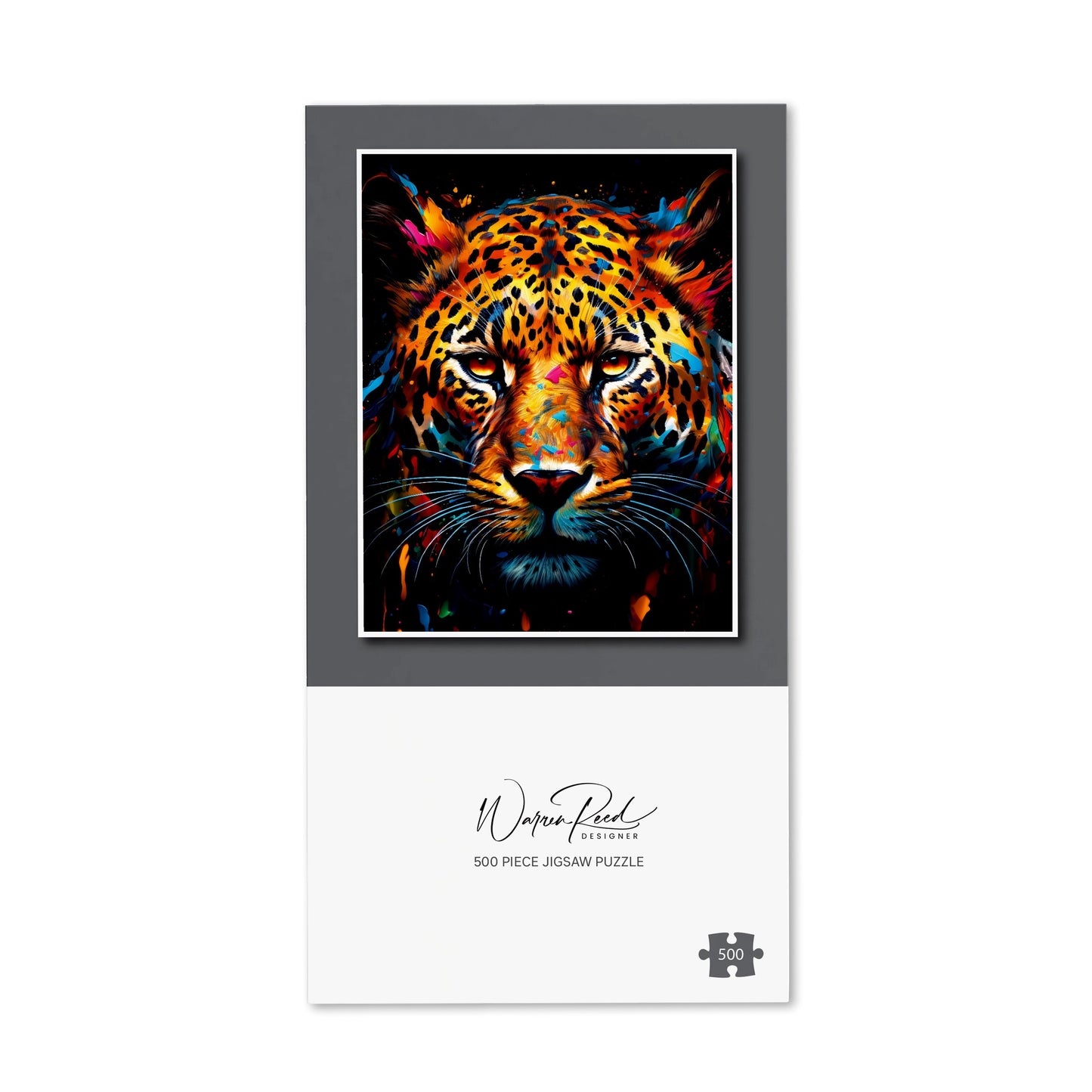 Splashart Leopard Face Jigsaw Puzzle