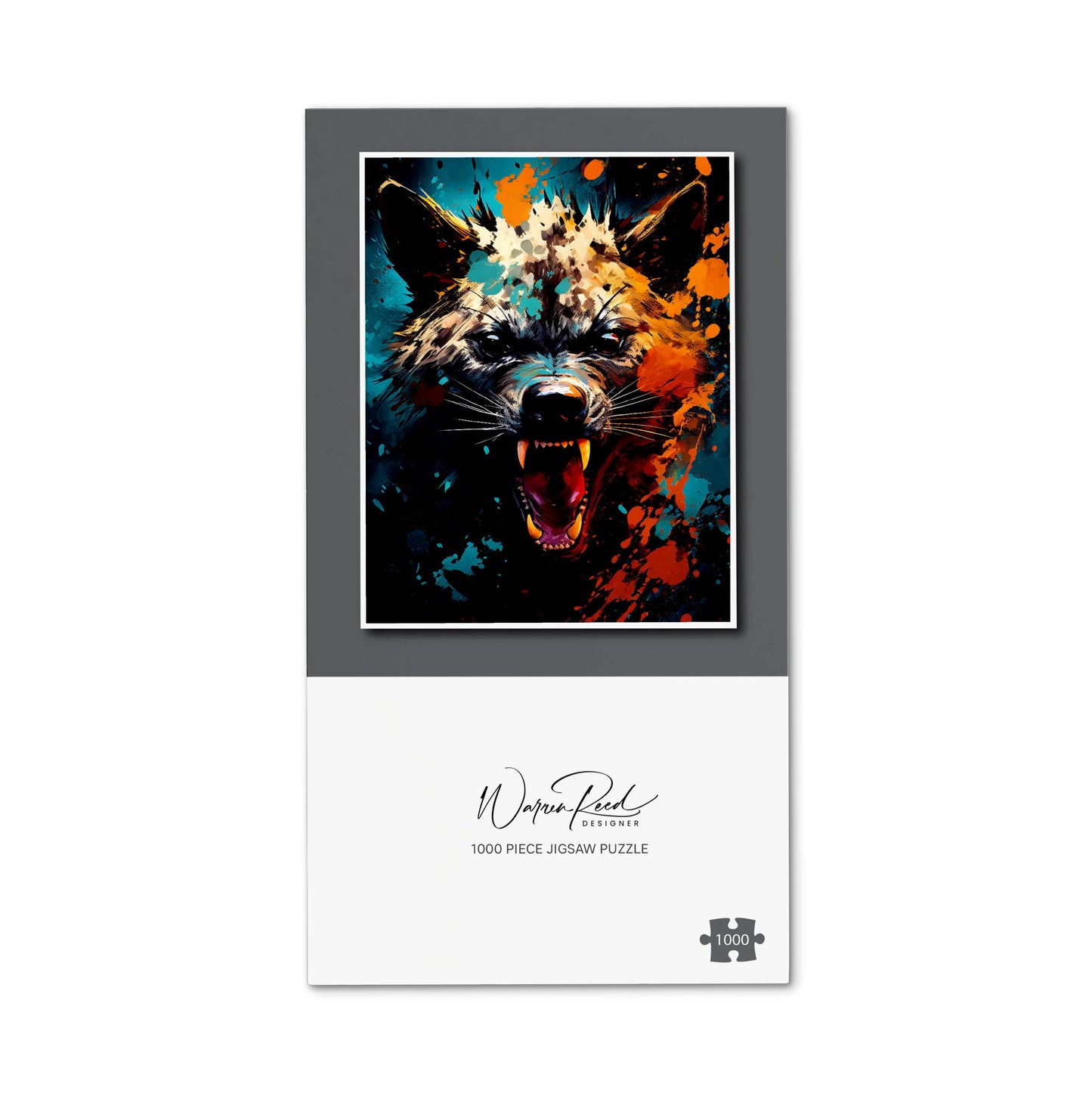 Splashart Angry Hyena Face Jigsaw Puzzle