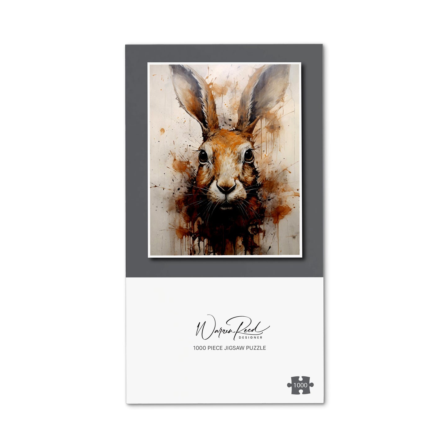 Watercolour Hare Face Jigsaw Puzzle