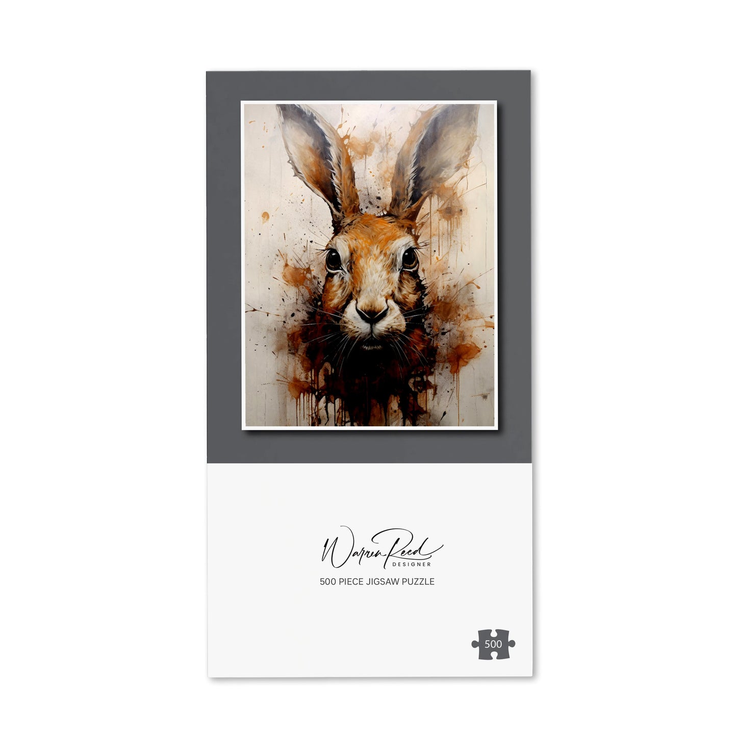 Watercolour Hare Face Jigsaw Puzzle