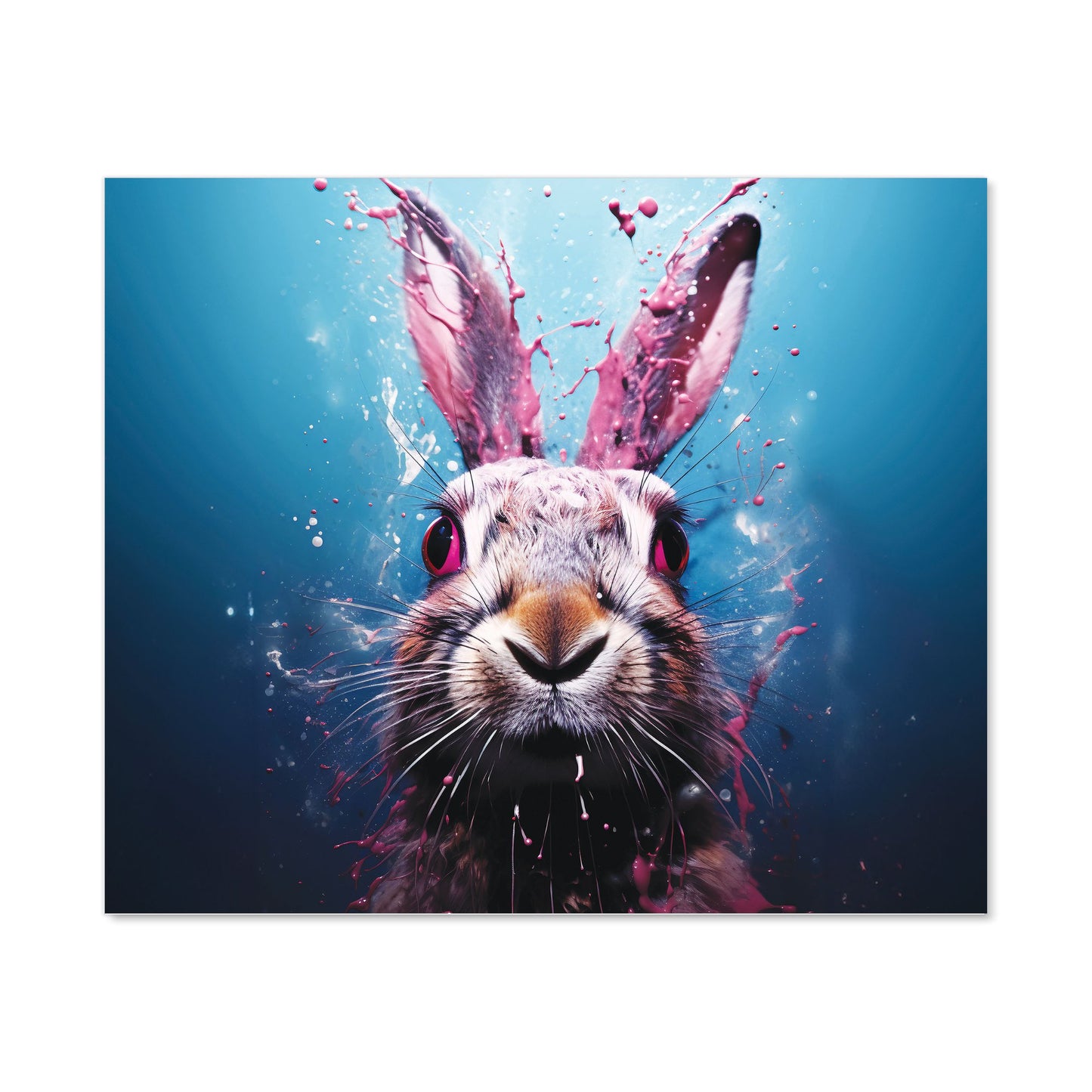 Rabbit Face Splashart Kitchen Splashback